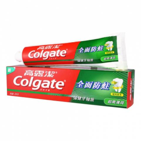 高露洁（Colgate） 全面防蛀超爽薄荷牙膏 250g 清新口气 强健牙釉质（新老包装随机发）